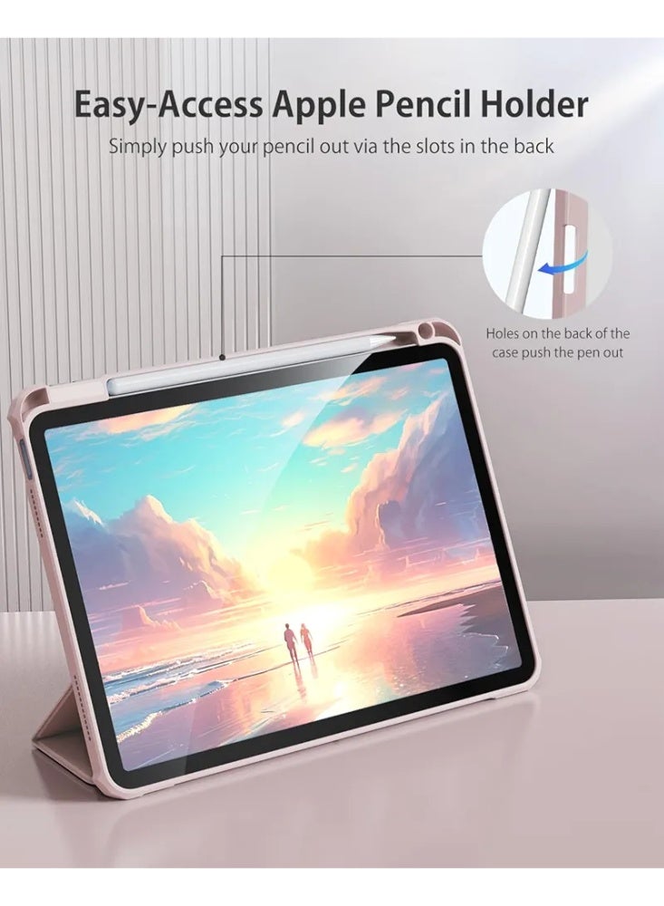 AMROAH Case for iPad (A16) 11th Generation 11 inch 2025, iPad 10th Generation 10.9 inch 2022 with Pencil Holder, Clear Transparent Back Shell with Shockproof Cover, Auto Sleep - Image 3